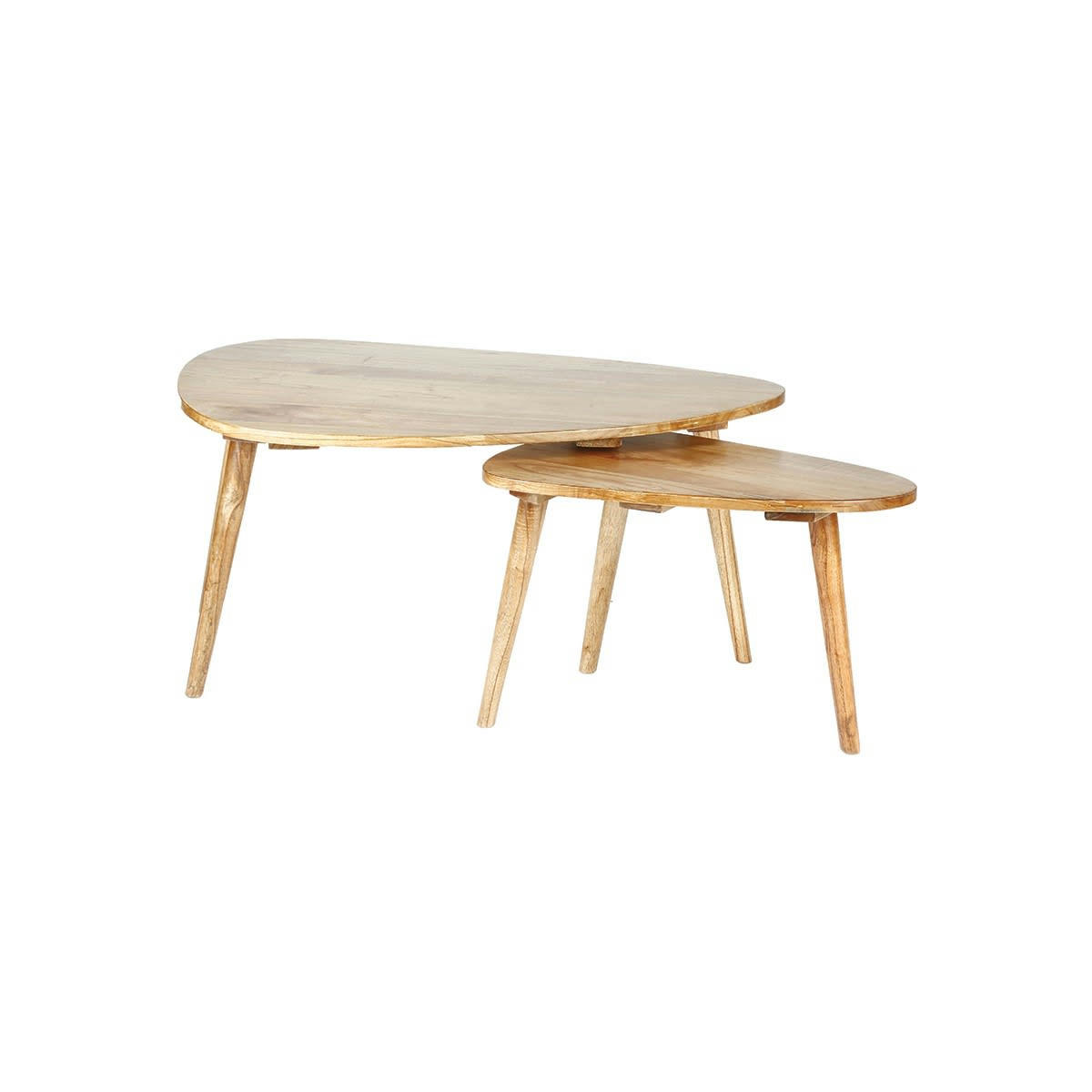 OSLO - Table basse en mindi massif gigogne