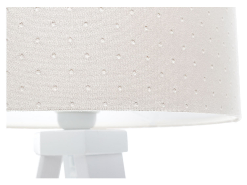 Lampa stołowa Jasmine bebe tkaninowa biała