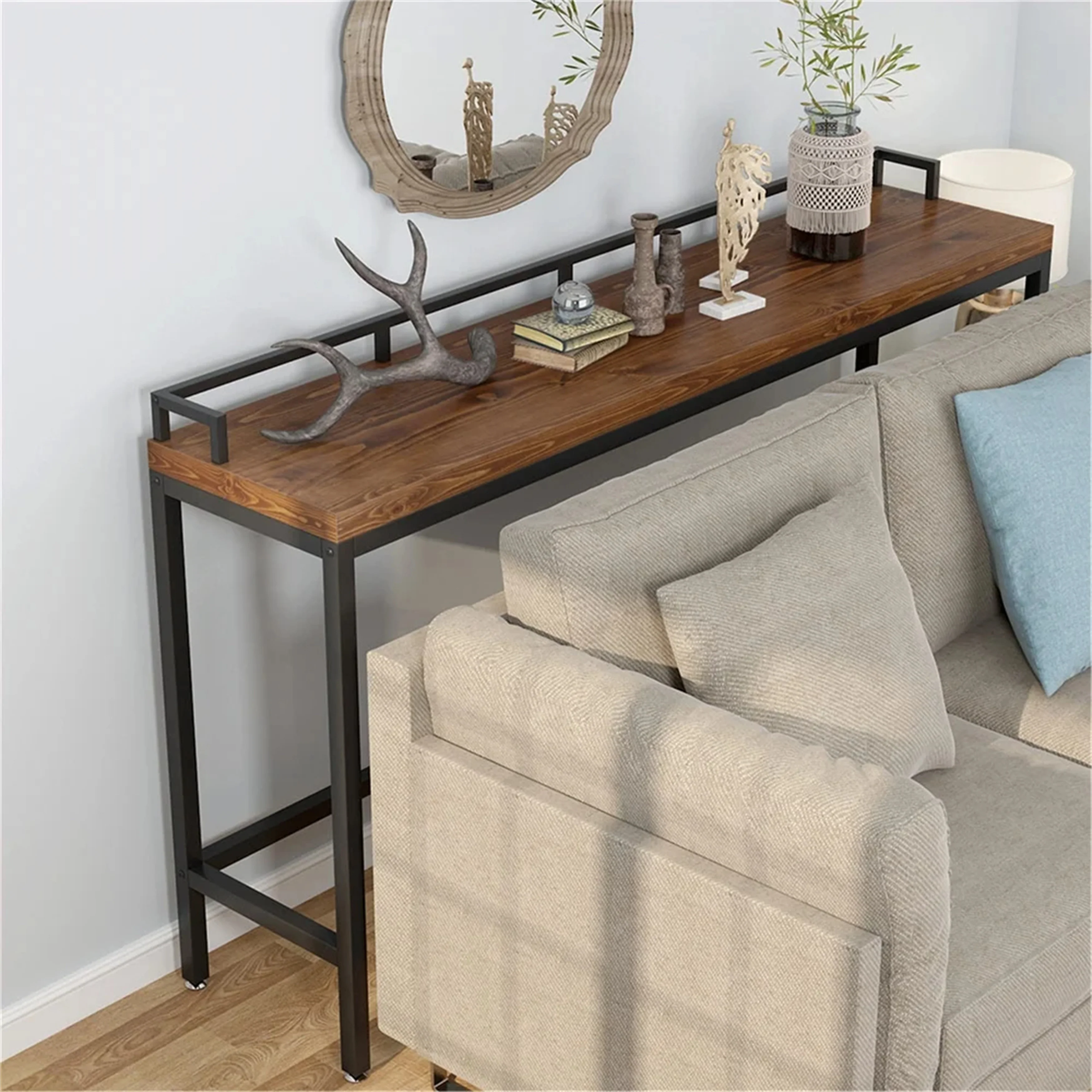 Narrow Console Table, Sofa Table Behind Couch, Hallway Entrance Table