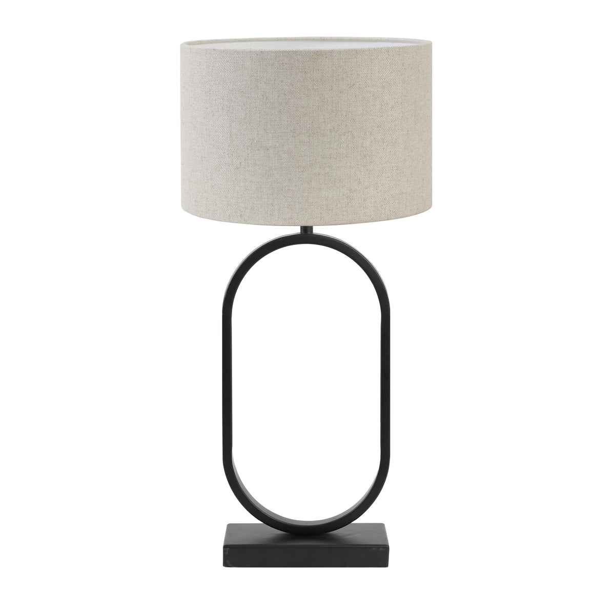 Light & Living tafellamp Jamiri/Livigno - zwart, naturel - 30x30x67cm