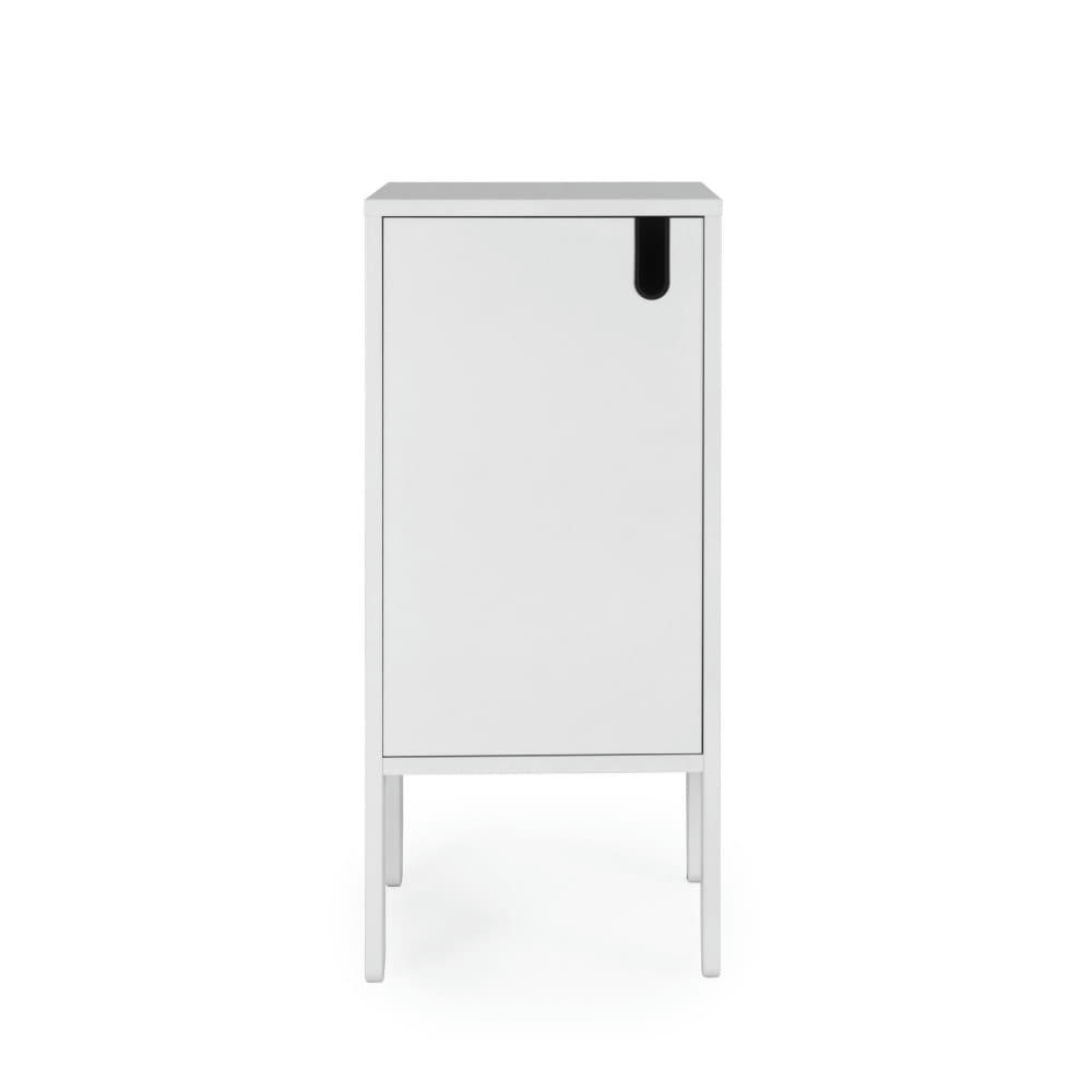 UNO - Petit meuble de rangement en bois H89cm blanc