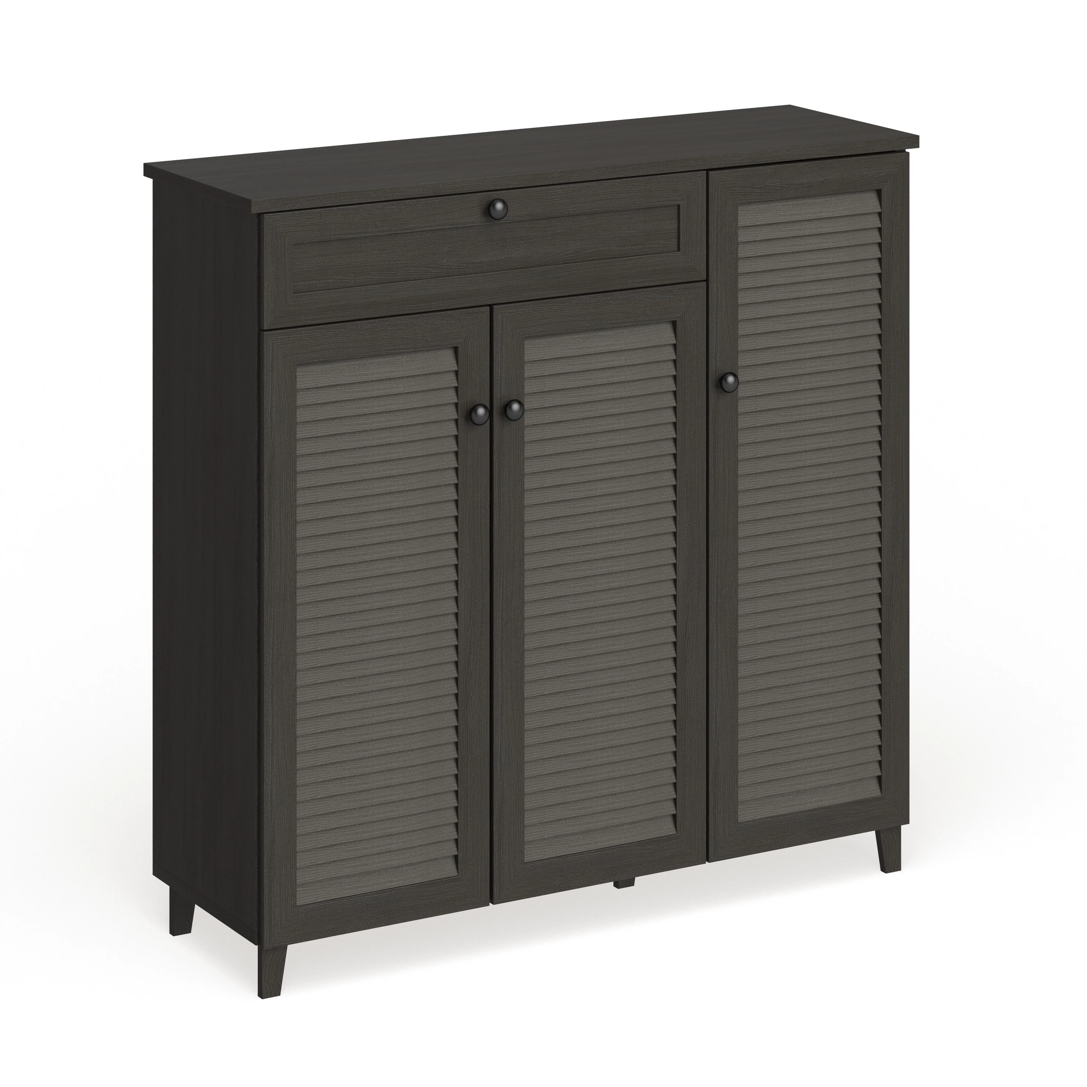 Porch & Den Rocheblave Espresso Wood Shoe Storage Cabinet