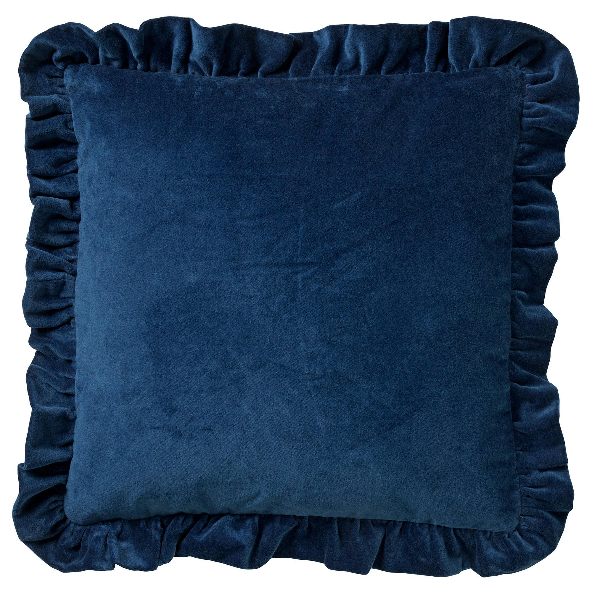 YARA - Housse de coussin bleu en velours-45x45 cm uni