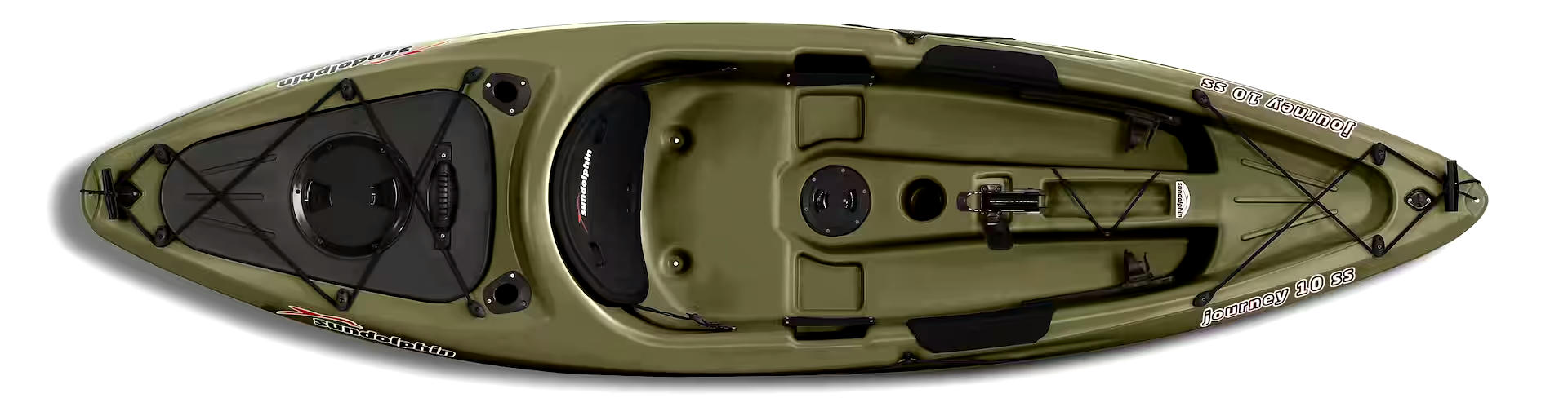 Sun Dolphin Journey Fishing Kayak, 10-ft, 1-Person, Olive Green