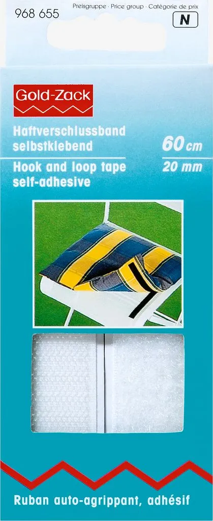 HOOK AND LOPE TAPE WHITE SELF-ADHESIVE