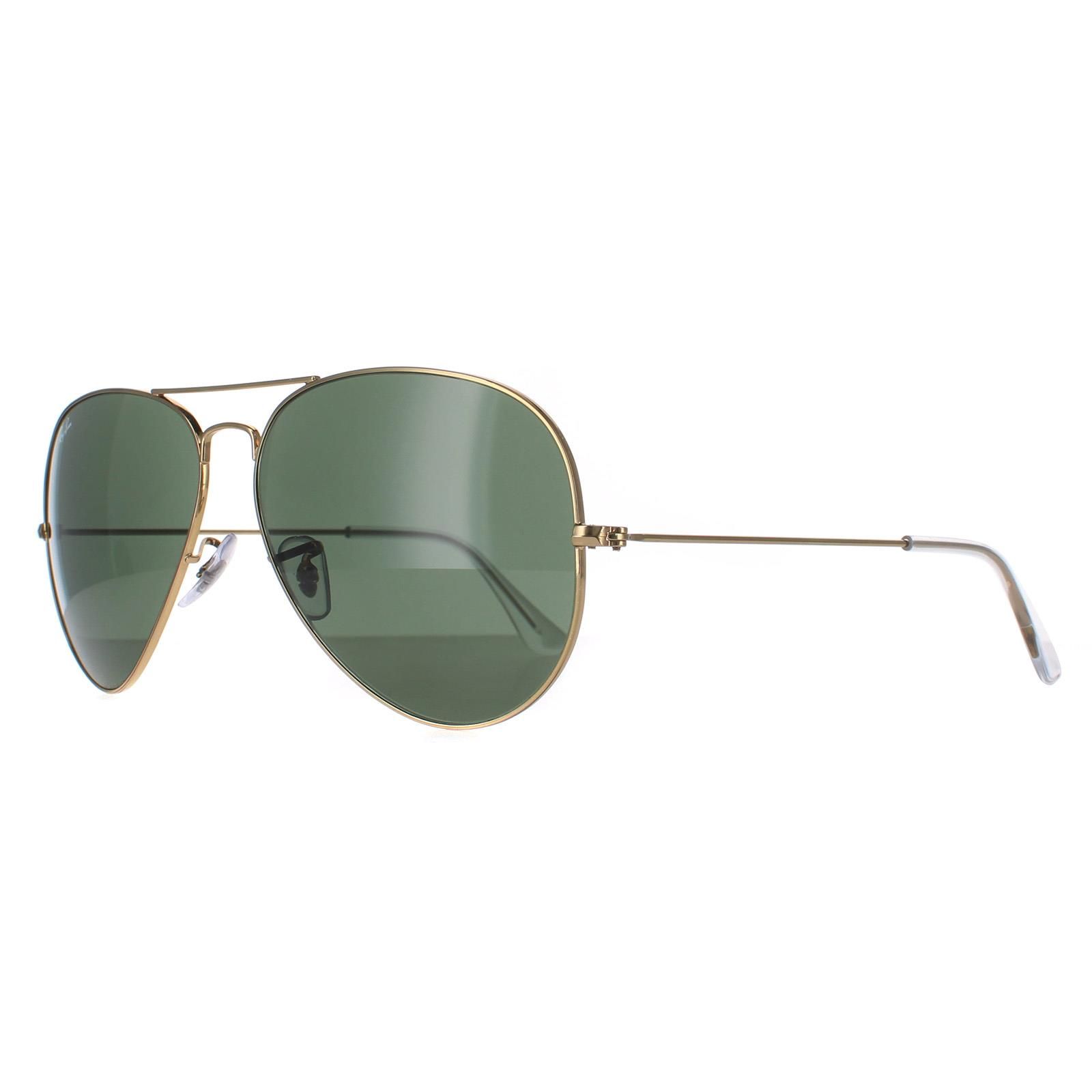 Ray-Ban Aviator Gold Green Sunglasses
