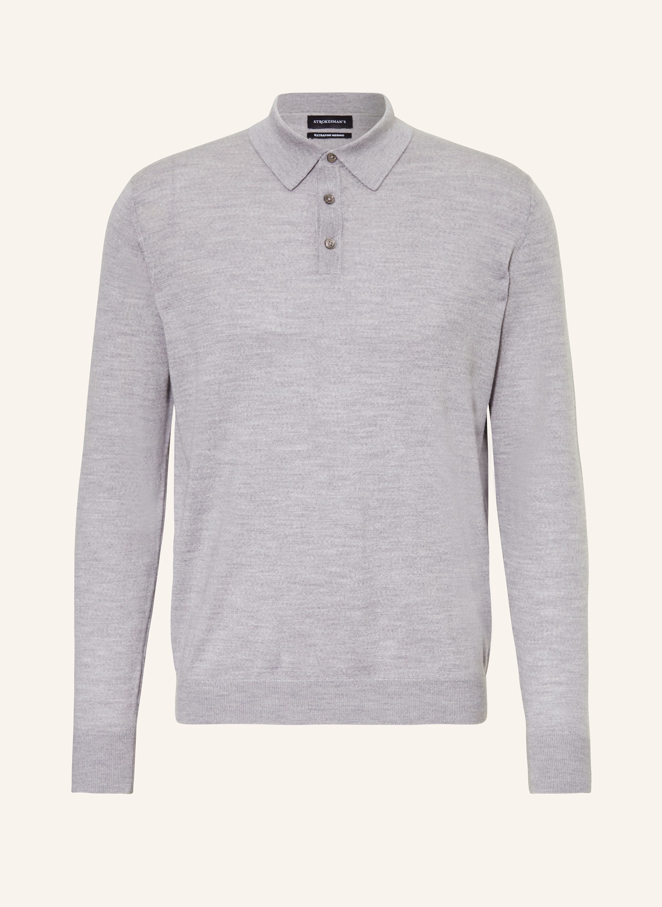 STROKESMAN'S Strick-Poloshirt aus Merinowolle