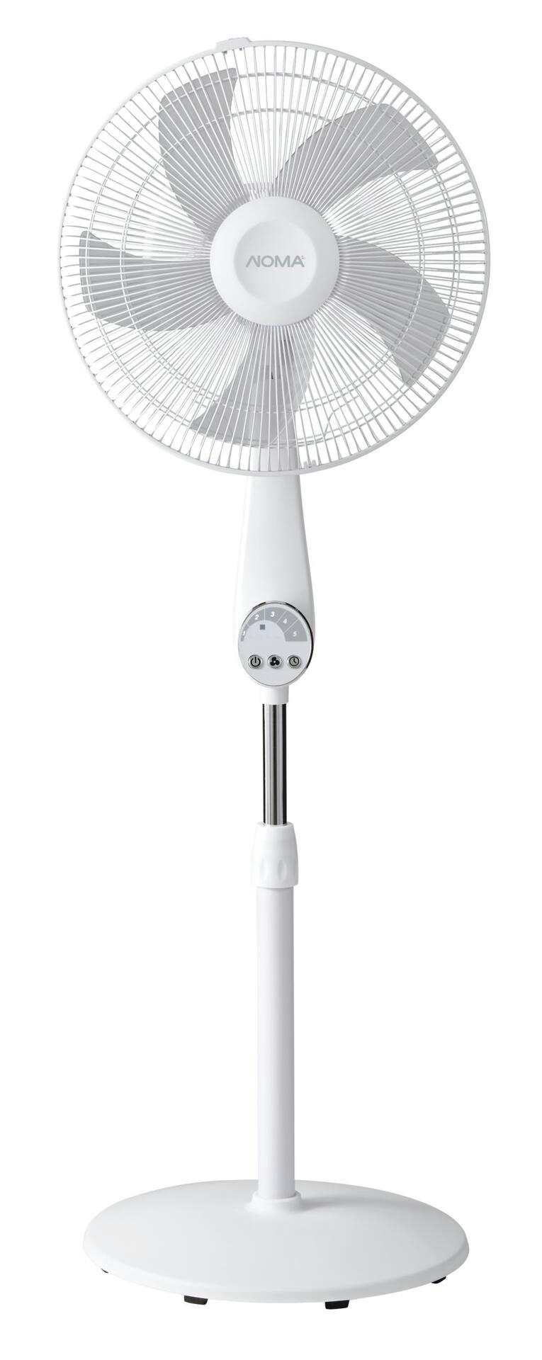 NOMA Oscillating Pedestal/Stand Fan with Remote Control & Adjustable Height, 5-Speed, 16-in