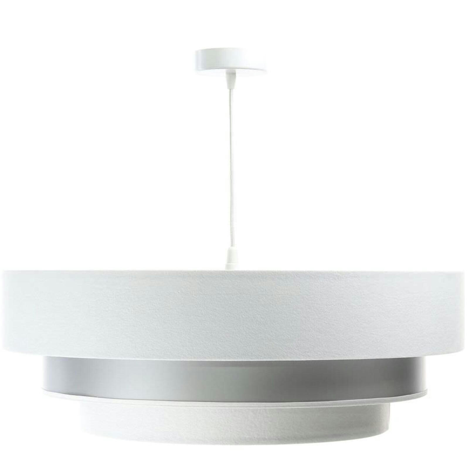 TRINITI - Suspension Tissu Blanc 60x60x25 cm