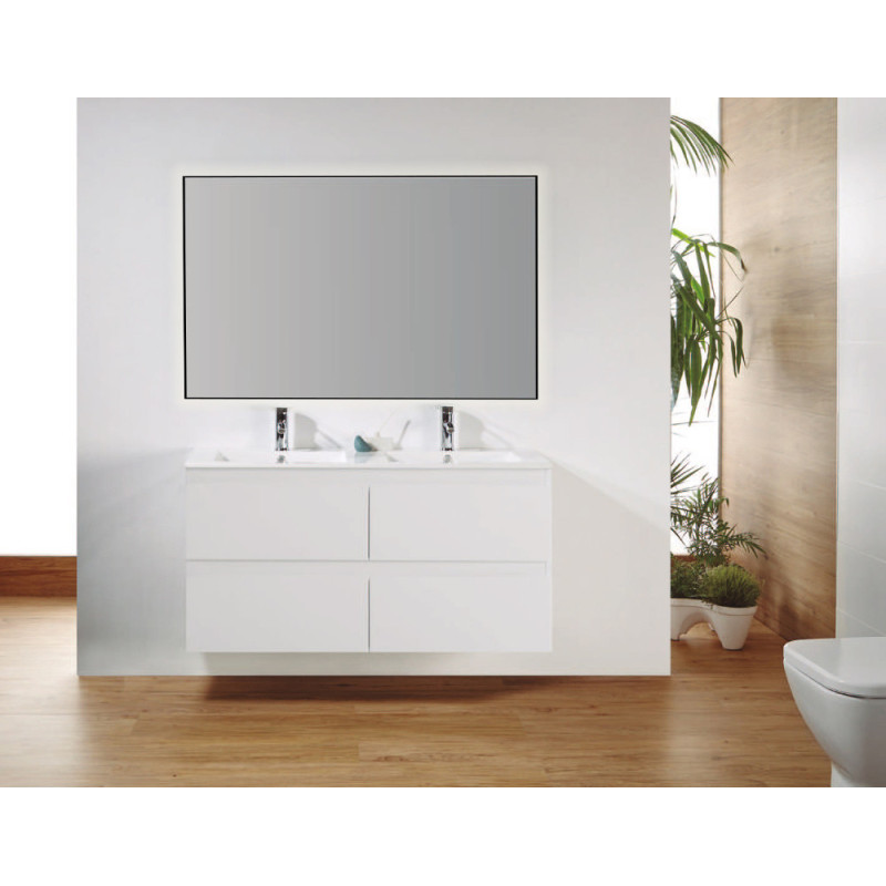 Meuble sous plan Valentina blanc mat 120 cm THYS