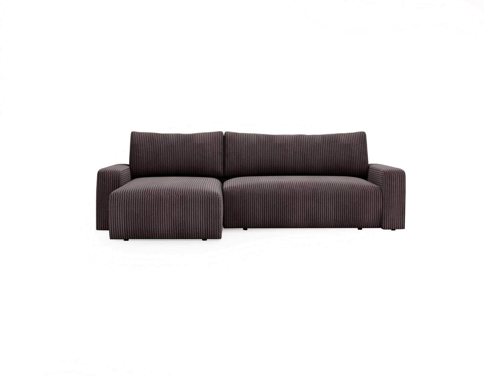 Sofa w kształcie L ARAGON narożnik, tkanina Zoom, Brązowy Lewostronny