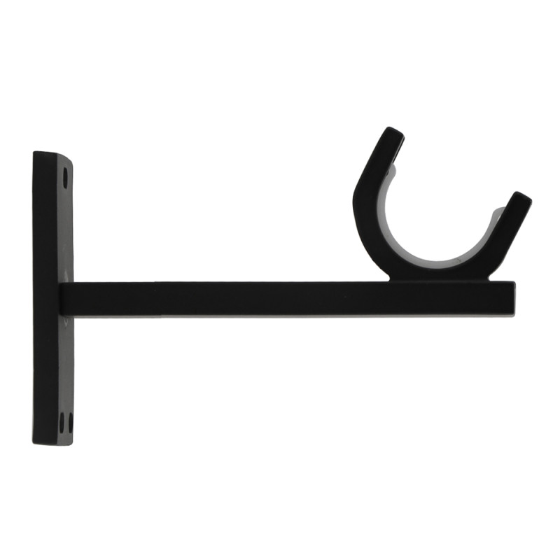 Support de tringle en métal Easy Fix noir mat Ø 28 mm x 12 cm MOBOIS