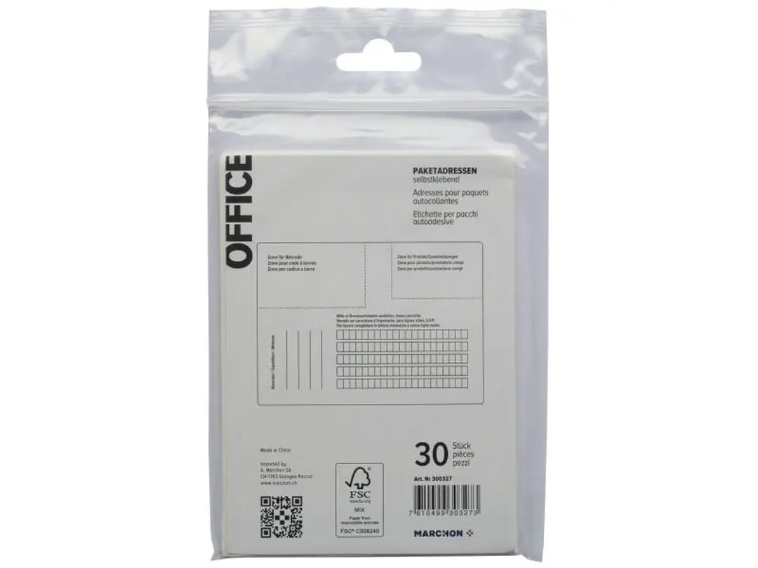 Etiketten 30er-Set Office