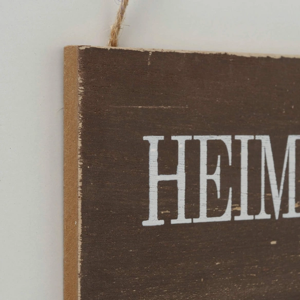 Schild, Holz, mehrfarbig