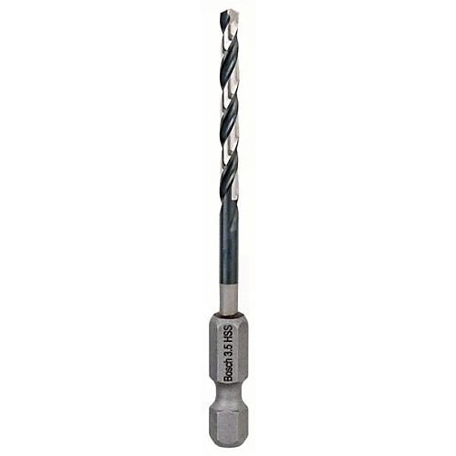 Foret métal diamètre 3,5 x 75mm longueur utile 36mm - queue 6 pans 1/4'' - BOSCH - 2608577051