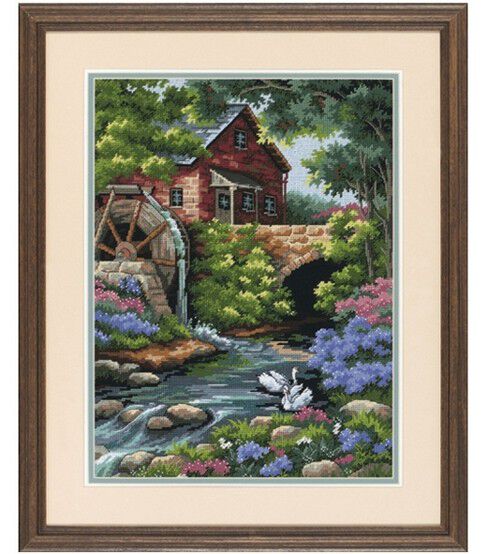 Dimensions 12 x 16 Old Mill Cottage Needlepoint Kit