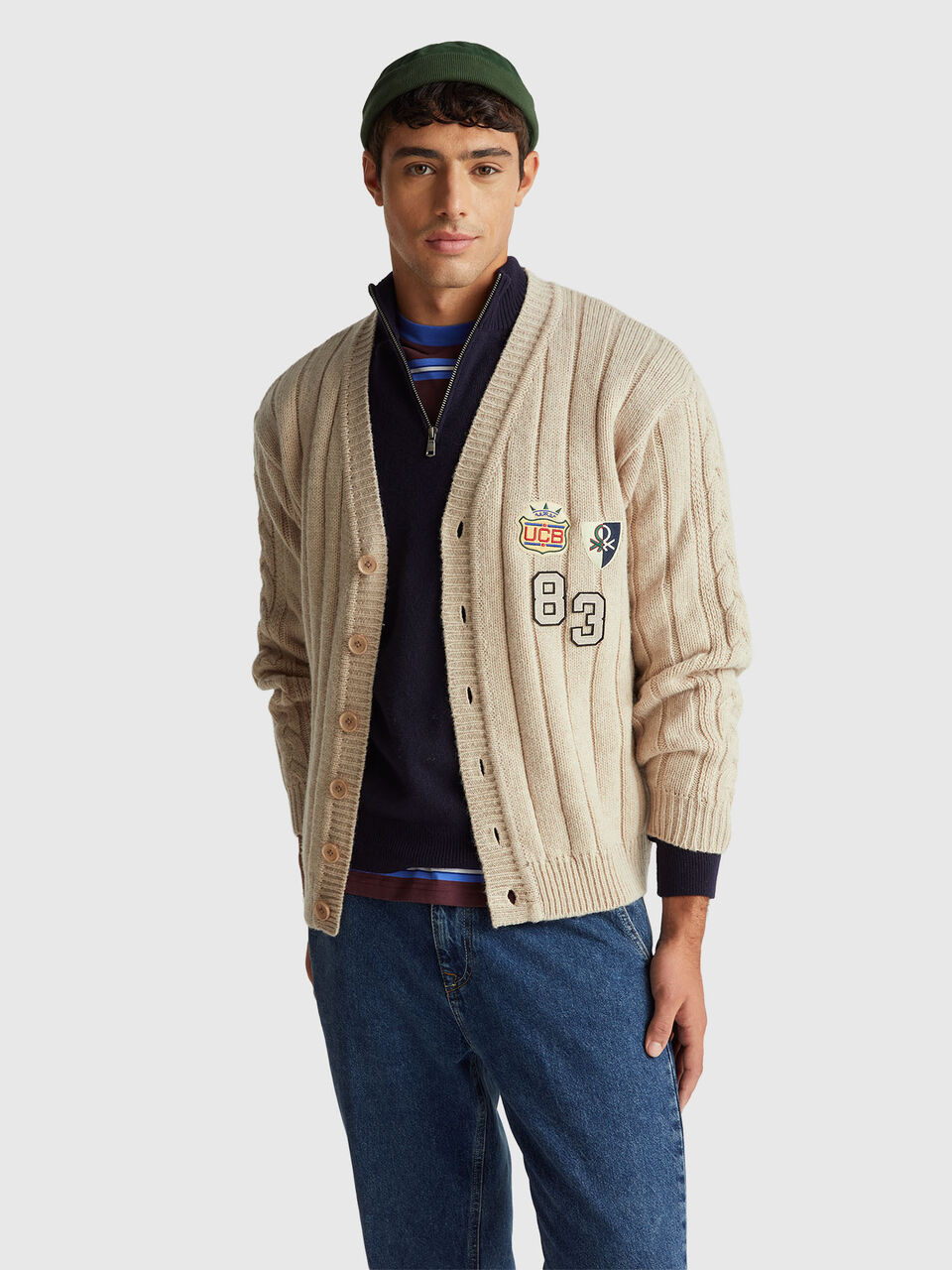 Stranger Things cardigan in pure wool