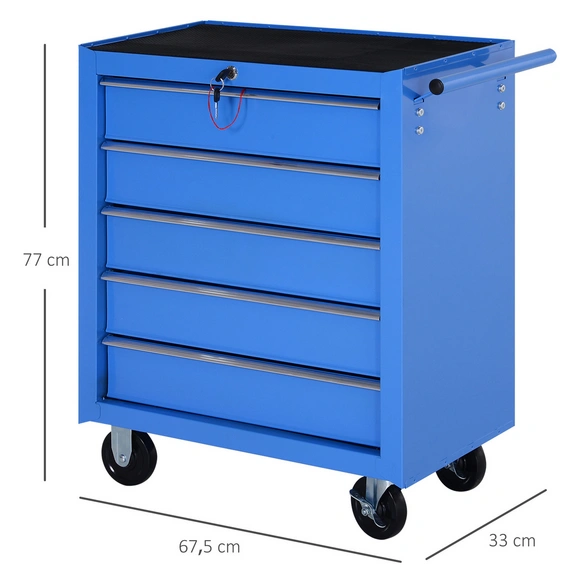 Werkstattwagen, HxL: 77 x 675 mm, blau
