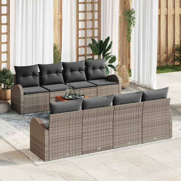 Zestaw Mebli Ogrodowych Wypoczynkowy Sofy Stolik Rattan Na Patio Na Taras
