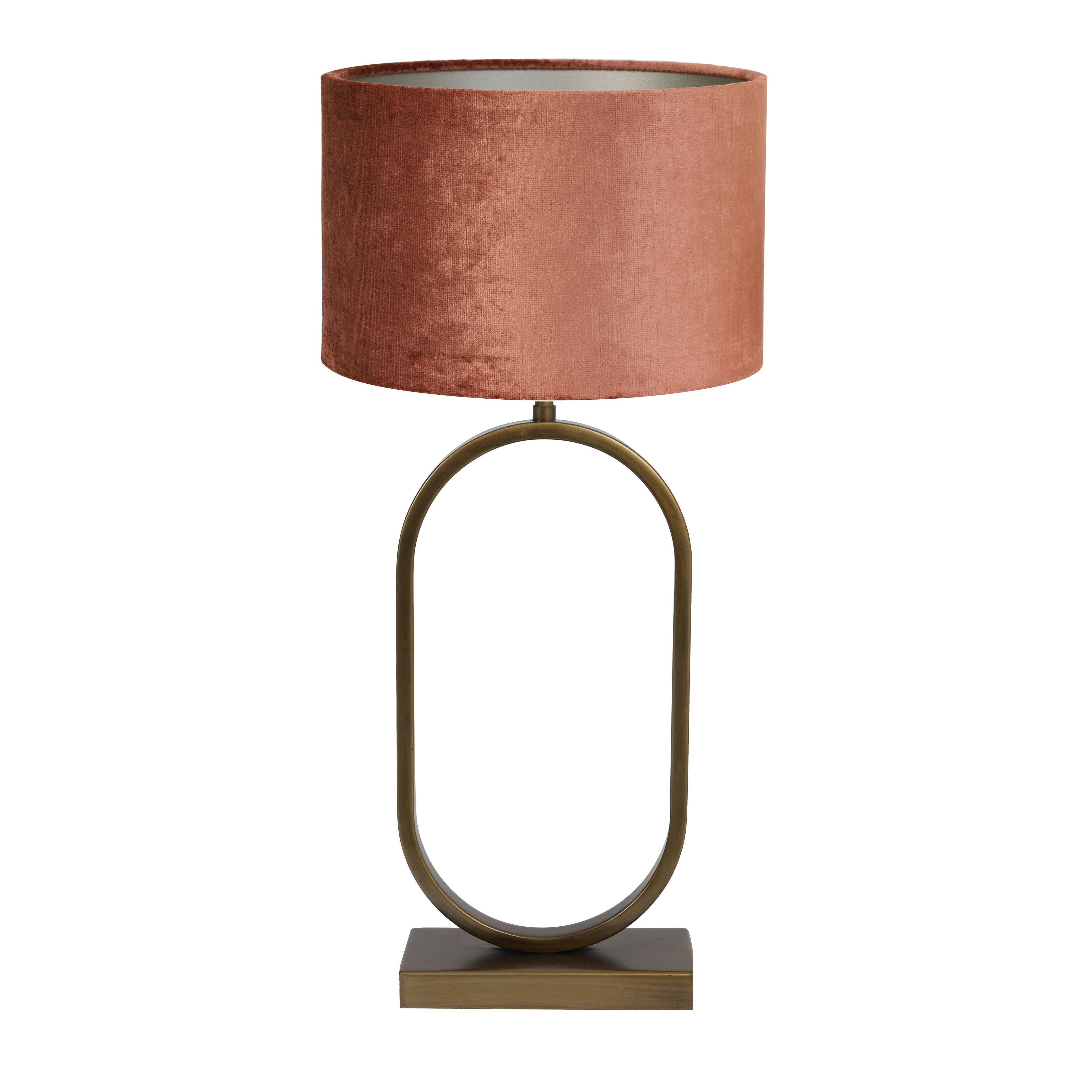 Light & Living tafellamp Jamiri/Gemstone - ant. brons, terra - 30x30x67cm