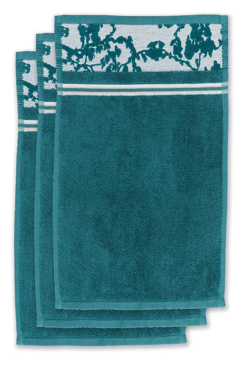 Beddinghouse x Van Gogh Museum Fleurir Gastendoek - set van 3 - 30x50 cm - Blauw