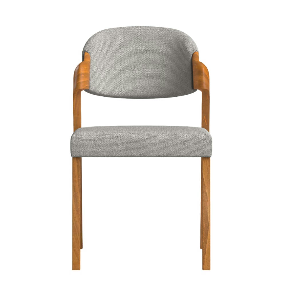 CELA - Chaise en tissu recyclé fabriqué à la main en couleur gris