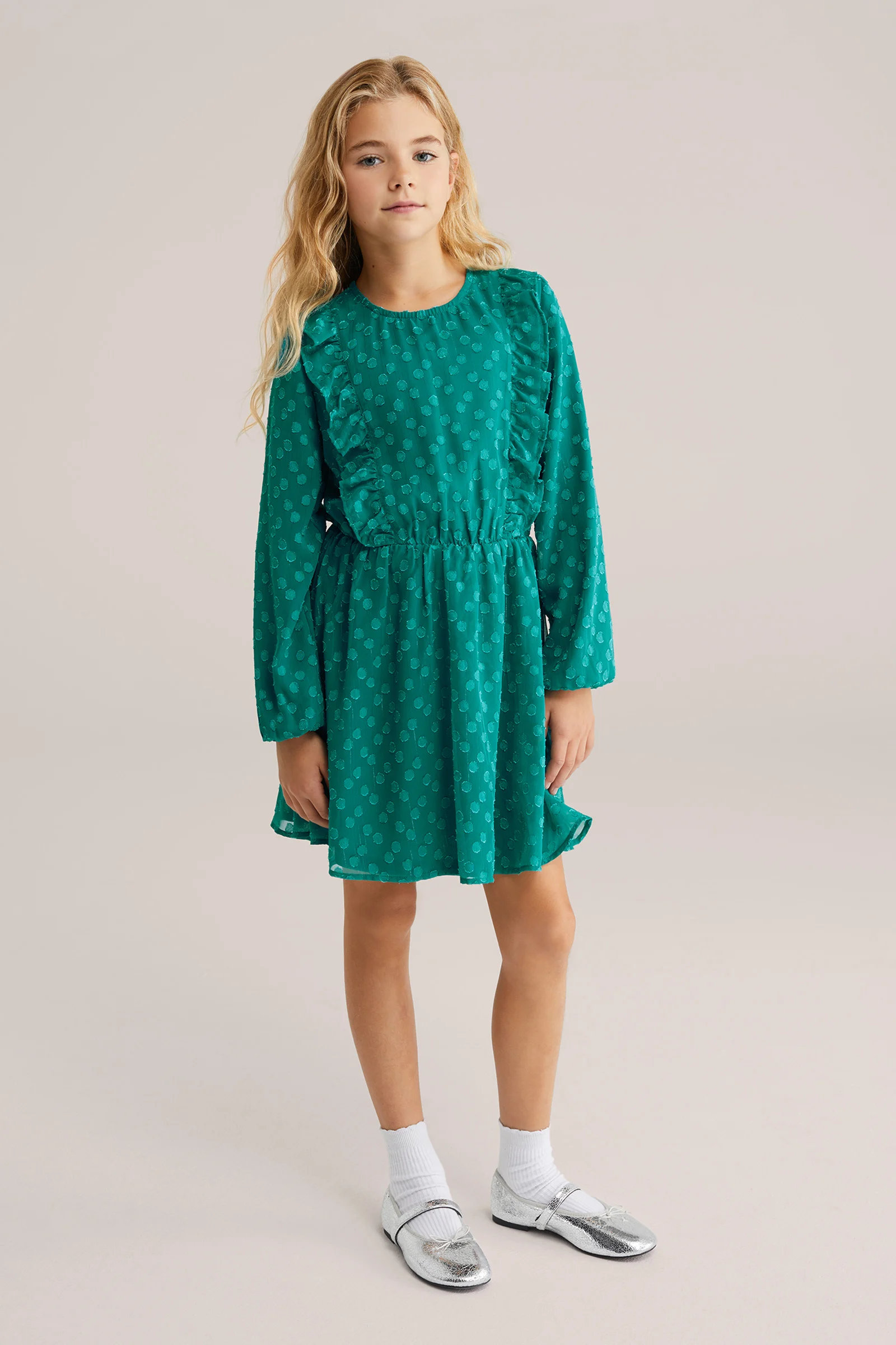 Meisjes jurk met structuur