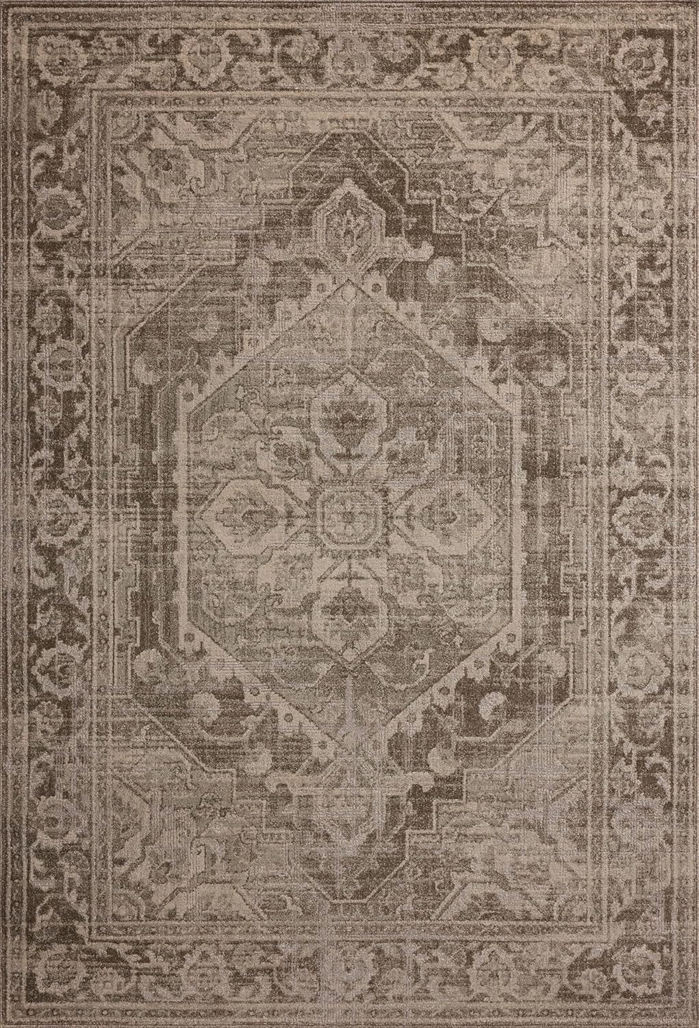 Loloi Magnolia Home by Joanna Gaines Mona Collection MOA-01 Cocoa/Stone 7'-6 x 10' Area Rug