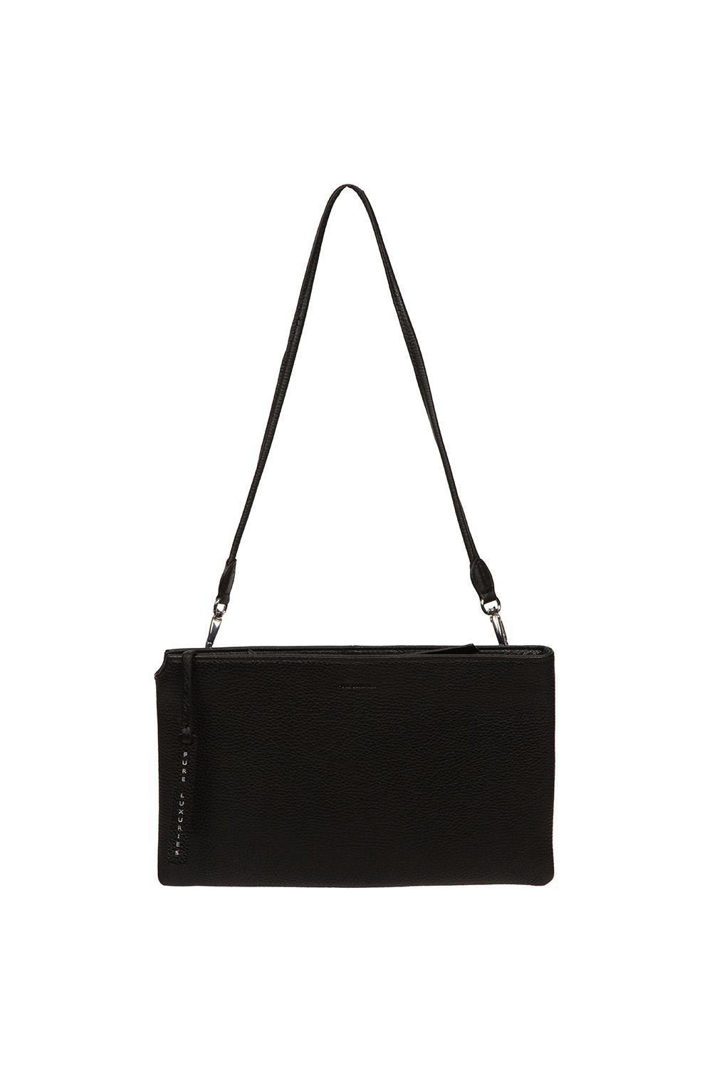 Pure Luxuries London Venetia' Leather Grab Clutch Bag