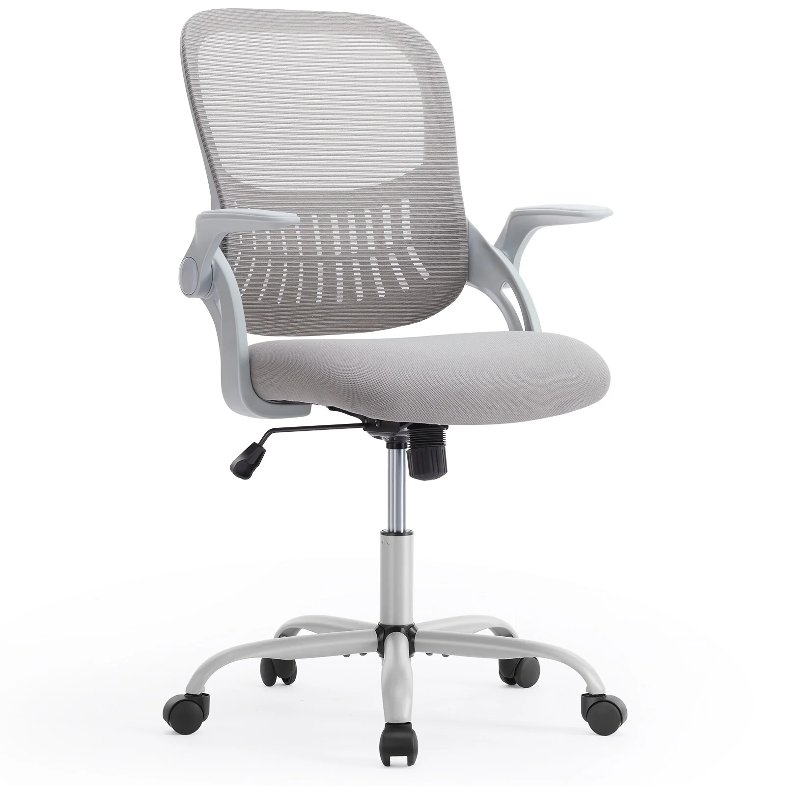 Adjustable Mid-Back Task Chair with Lumbar Support, Swivel Wheels