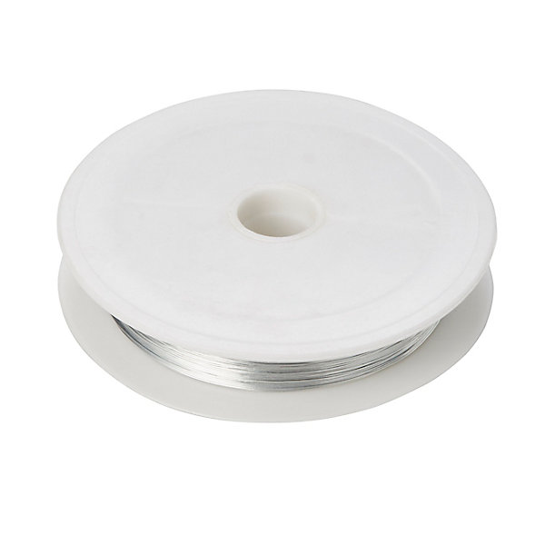 Fil d'acier Diall ø0.3 mm, 50 m Argent