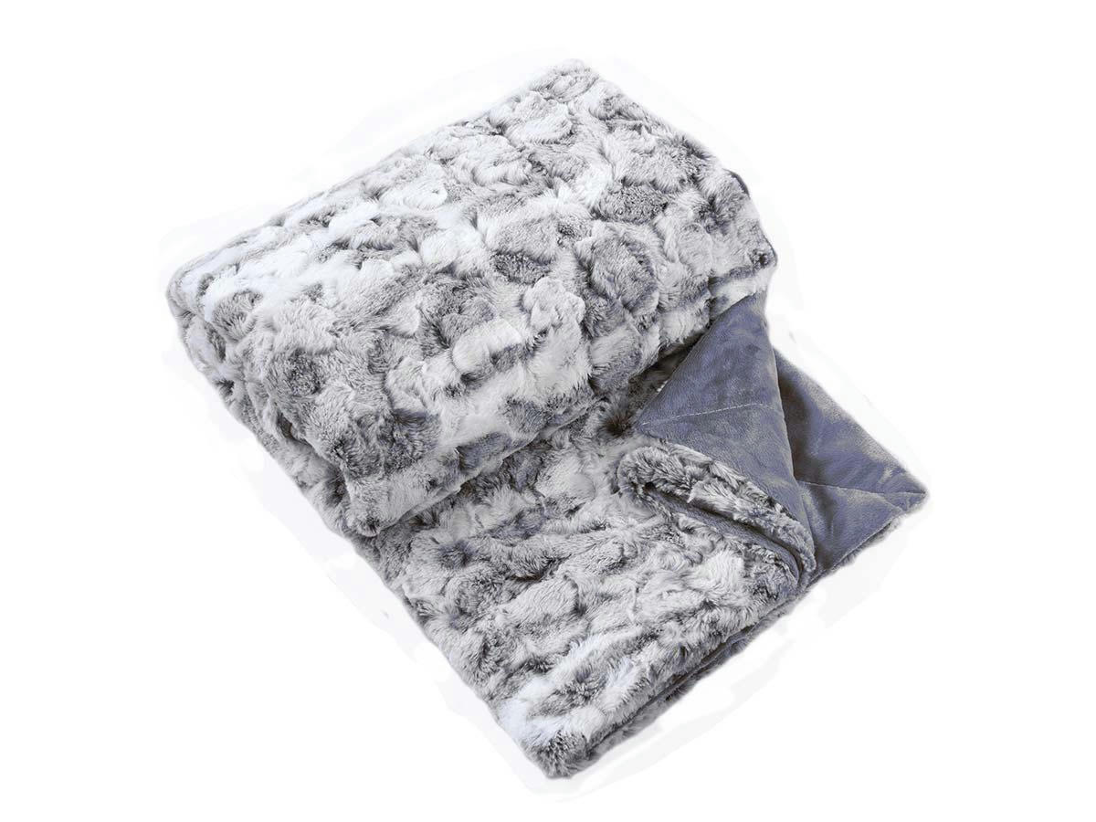 - Plaid en imitation fourrure doublée polaire