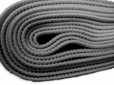 Ribbed Non-Roll Elastic, Black- 12mm