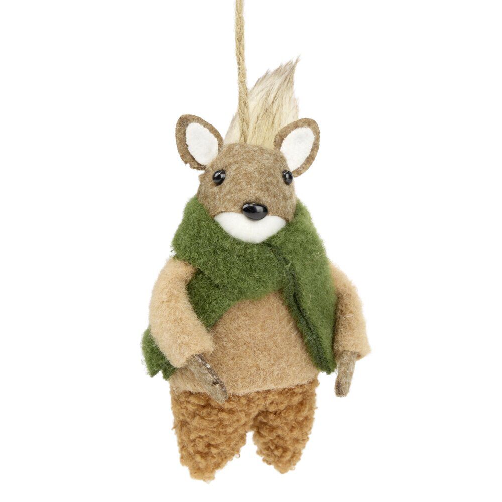 Personnage de No&euml;l en feutrine à suspendre H9cm (4 modèles)