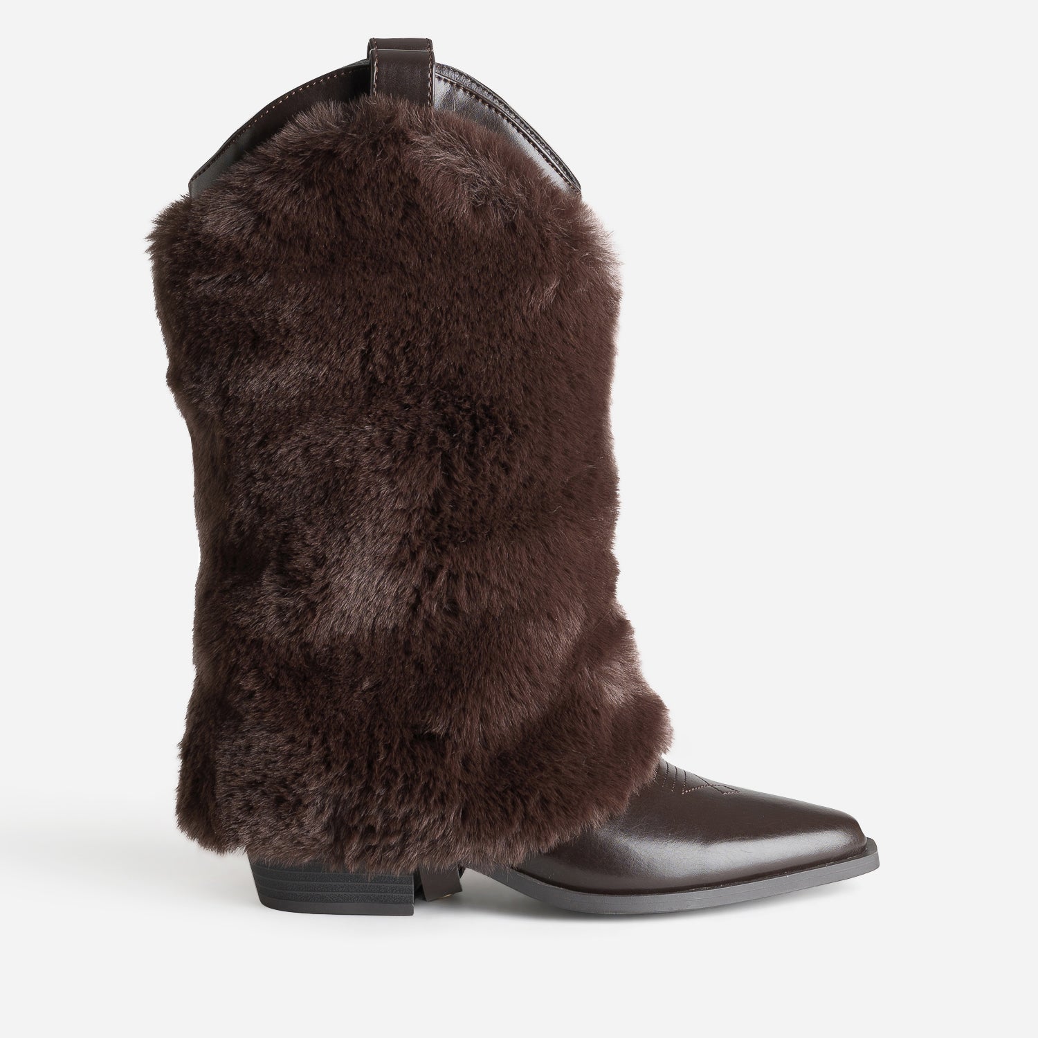 Botte TEXTO marron western avec guêtre amovible
