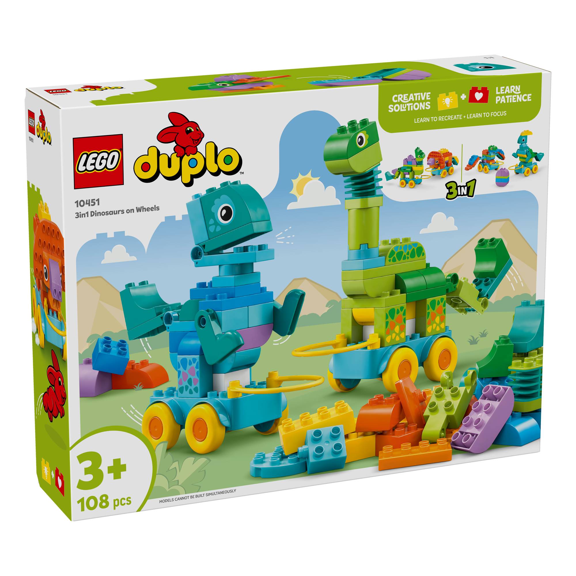LEGO DUPLO 3 in 1 Dinosaurs on Wheels