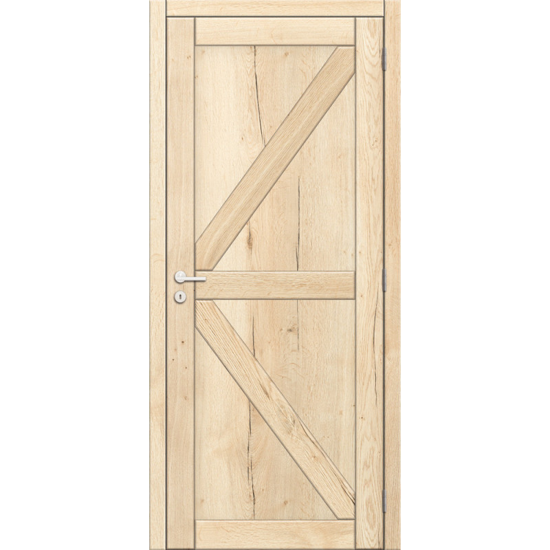 Porte Realwood Nature Barn Oak Verticale 78 x 201,5 cm THYS