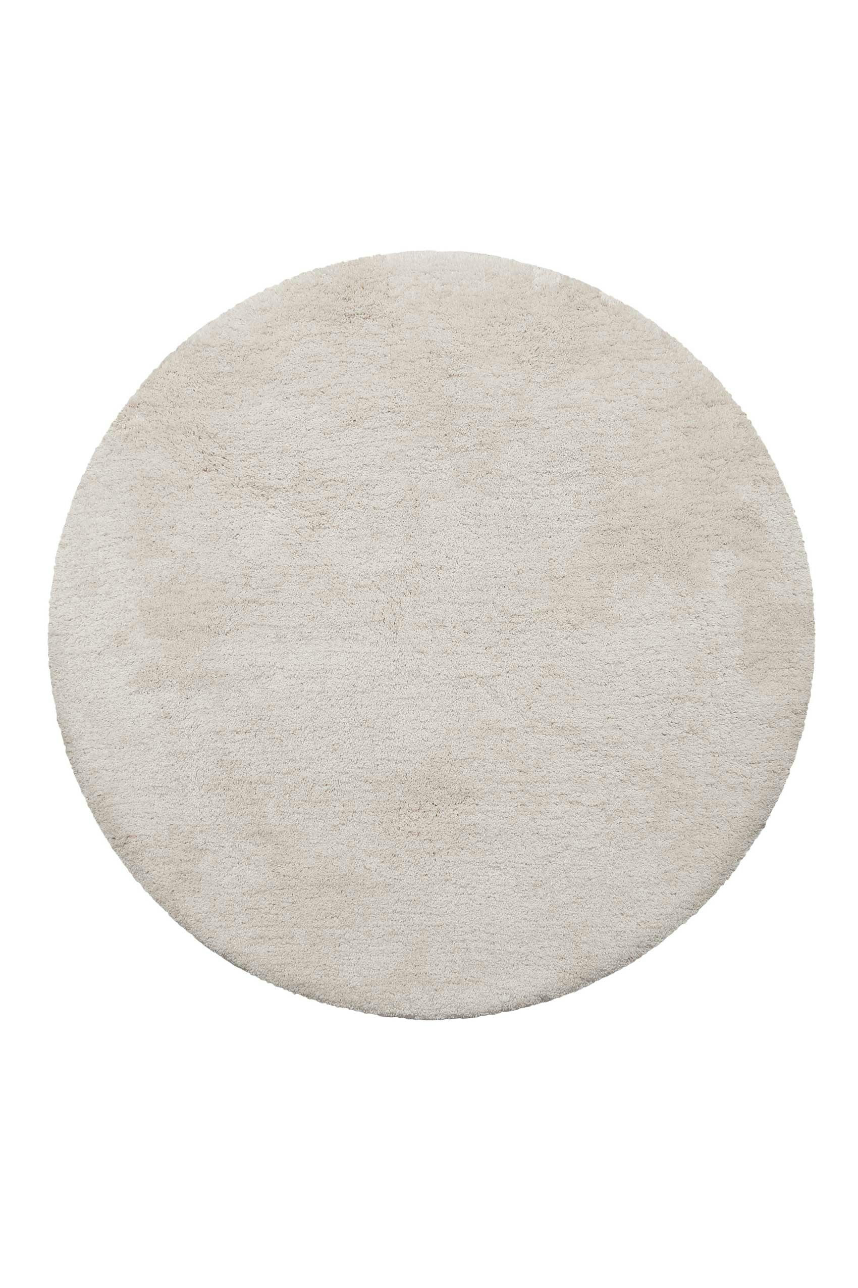 PORTO AZZURRO - Tapis de bain microfibre rond très doux uni blanc crème D90