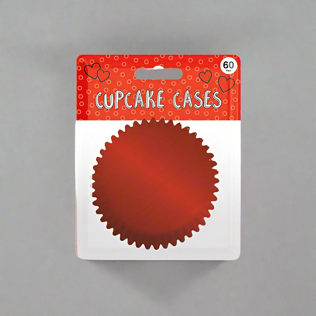 Red Metallic Cupcake Cases