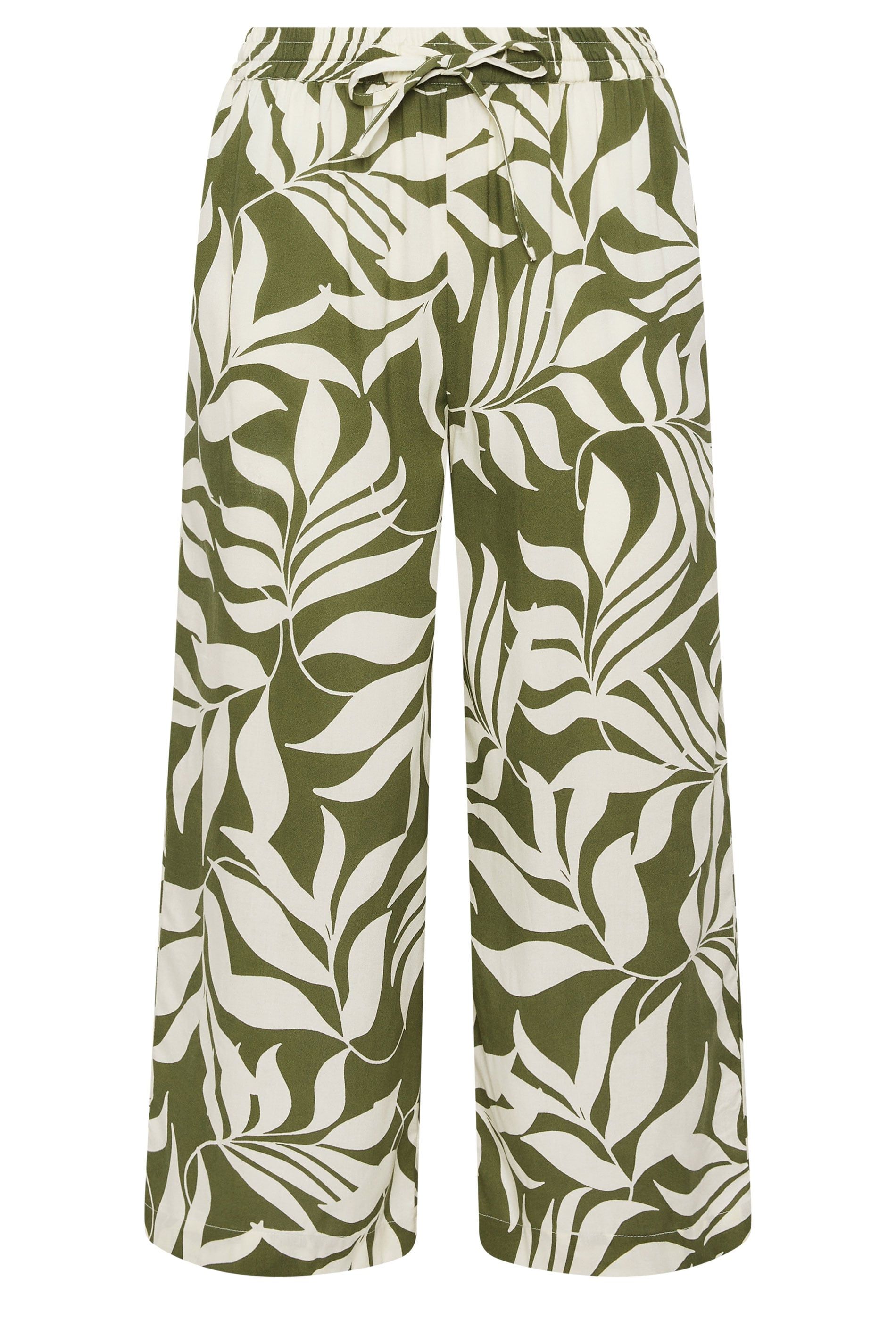 M&Co Leaf Print Cropped Trousers