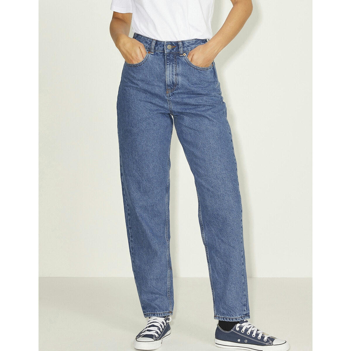 Jean mom, taille haute