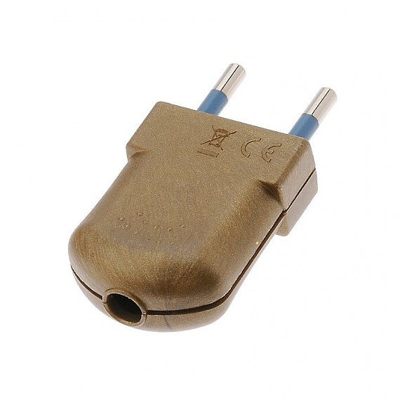 Fiche électrique plate dorée mâle - 250Vac 10A IP20Trouvez la connectique électrique idéale