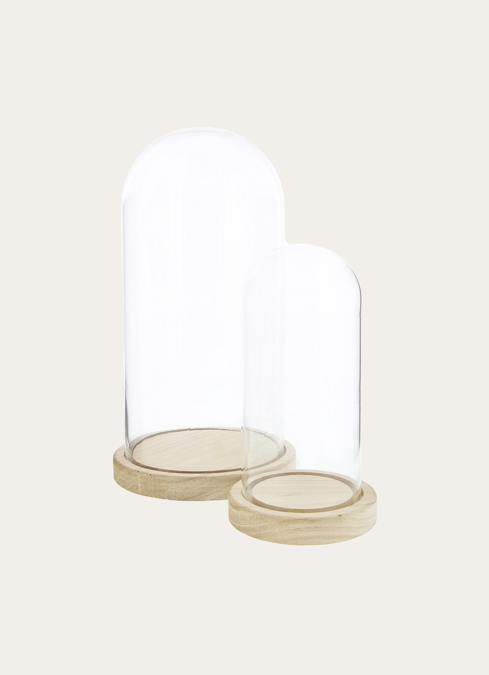 CLOCHE DÉCORATIVE EN VERRE NATUREL/TRANSPARENT