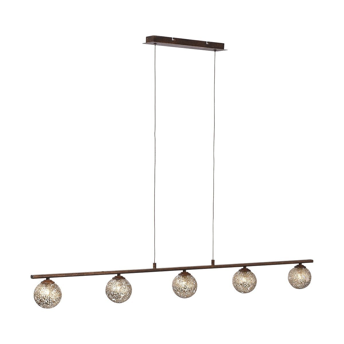 Paul Neuhaus hanglamp Greta - 5 lichts - 132 x 150  cm - bruin