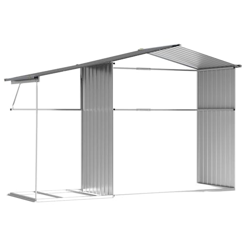 NNEVL Garden Shed Grey 277x192.5x179 cm Galvanised Steel