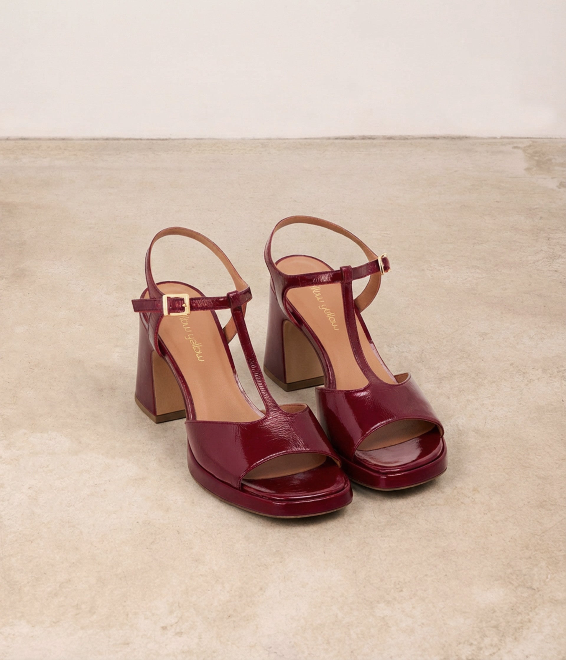 Sandales vernies cerise Kim