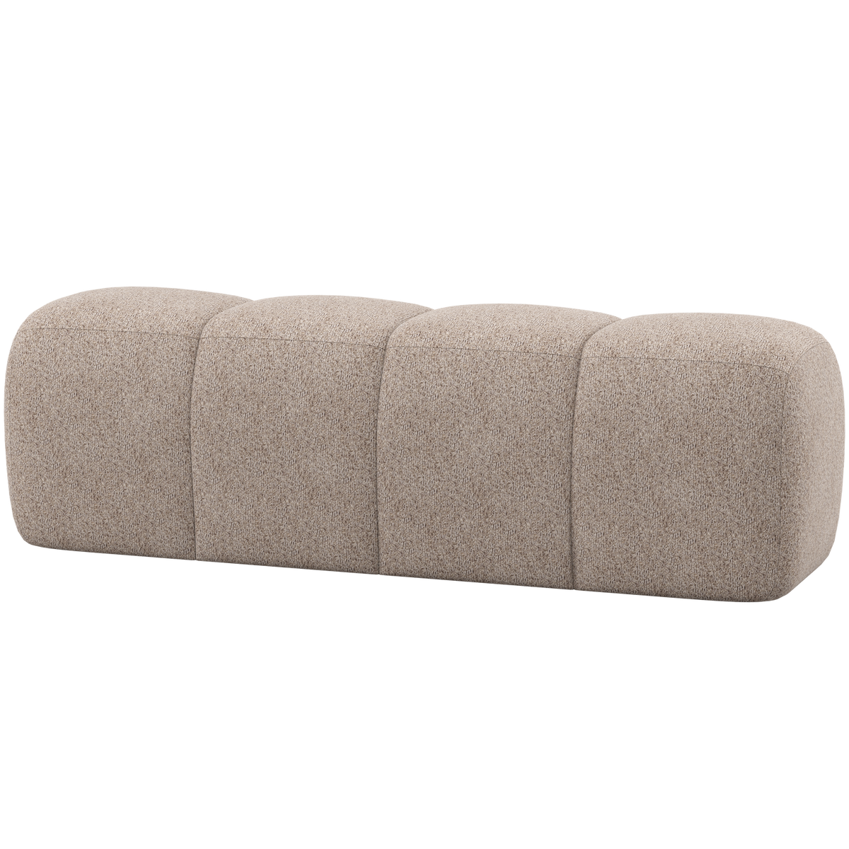 WOOOD eetbankje 164 cm Mojo - Wollig - Donkerzand - 49x164x45