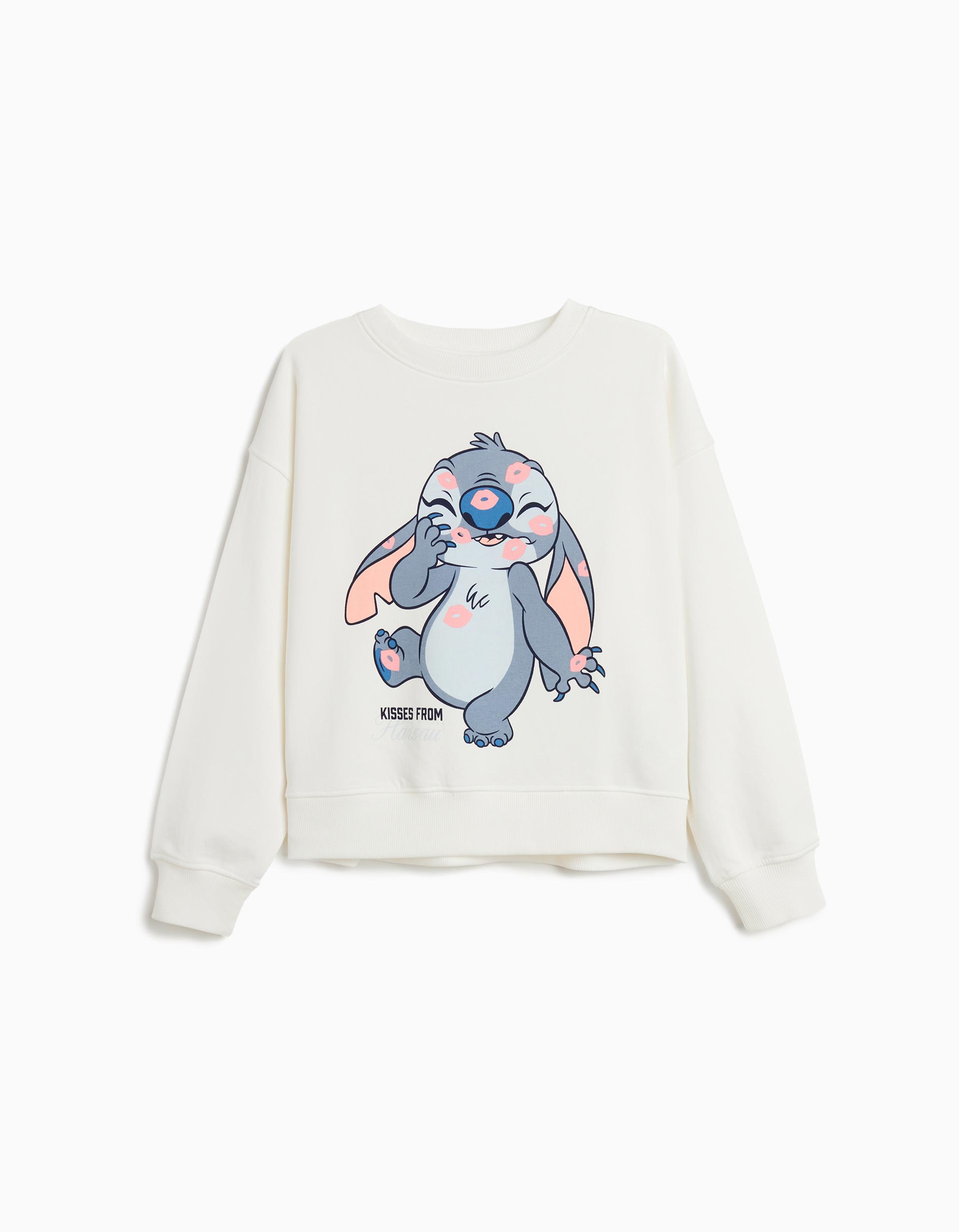 Sweatshirt de Felpa 'Stitch' ©Disney, Menina, Branco