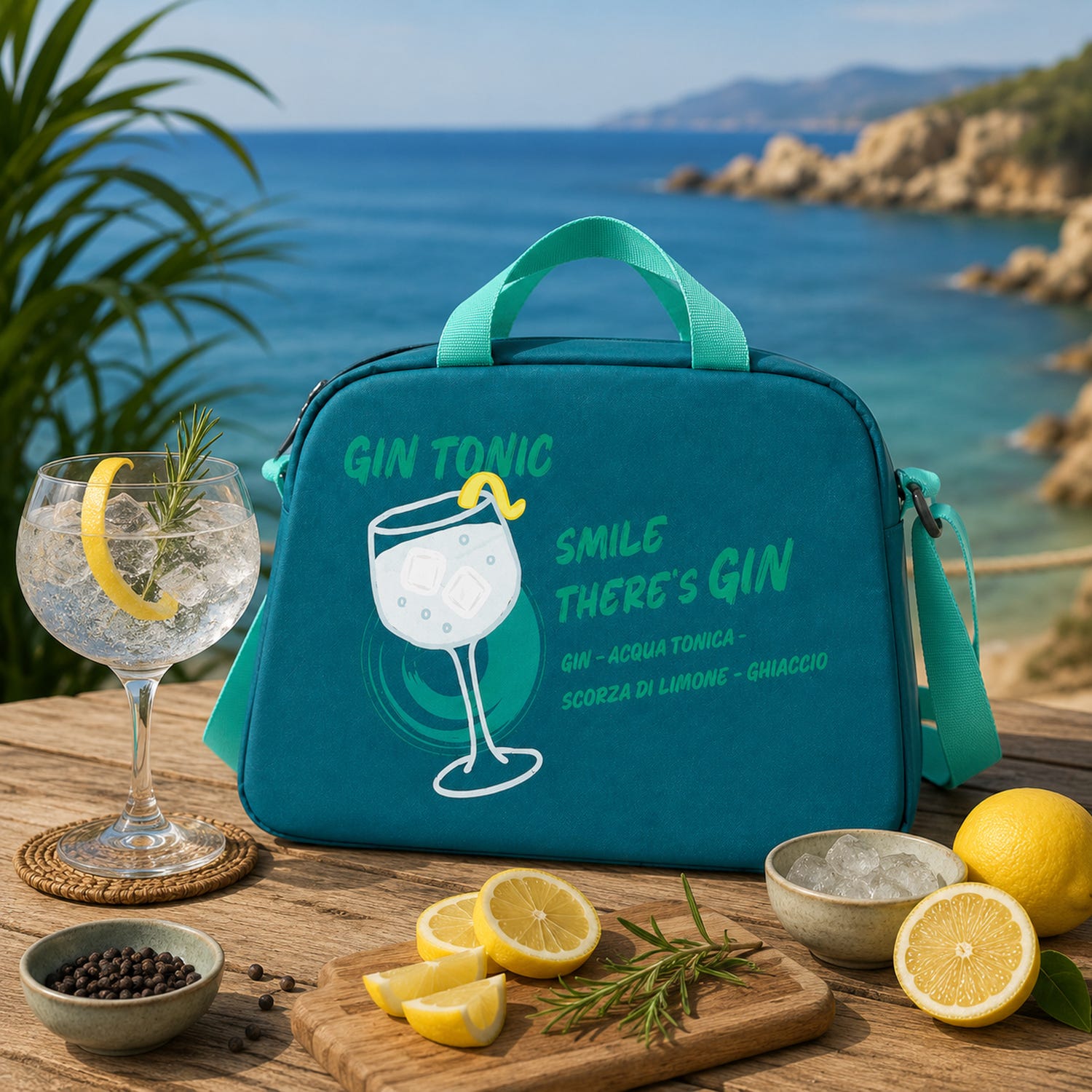 Borsa termica 32 L con tracolla e manici Gin Tonic