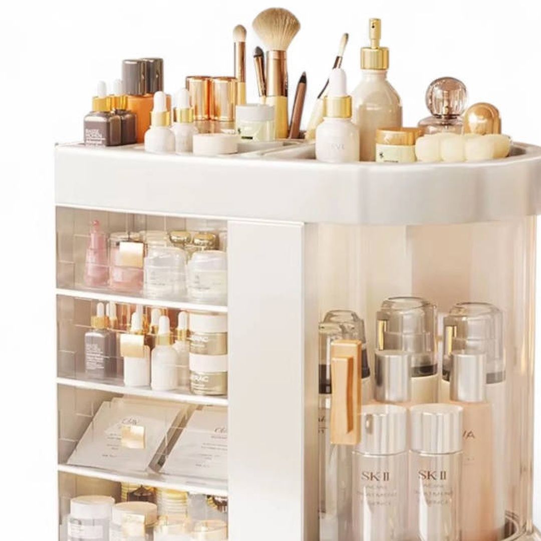 Havendro Large Transparent Makeup Organiser Case with 4 Drawers